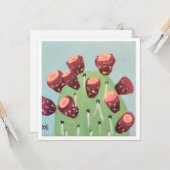 Carte Prickly Pear Desert Cactus (Devant/Arrière en situation)