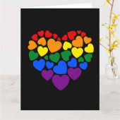 Carte Pride- gay arc-en-ciel coeur de l'amour (Fleur jaune)