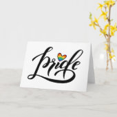 Carte Pride Script Heart (Fleur jaune)