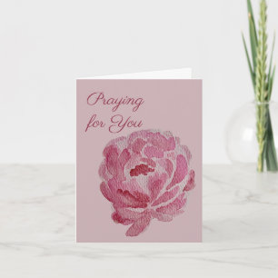 Carte Prie pour Vous Peonie Rose Prière & Encouragemen