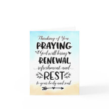 Prier Dieu vous apportera Rafraîchissement et repo