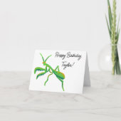 Carte Prier Mantis en vert vif Personnalisé (Devant)