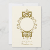 Carte Prière Angelus, Mariage catholique d'or (Devant)