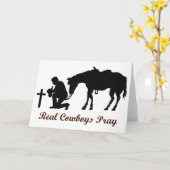 Carte Prière aux vrais cowboys (Fleur jaune)