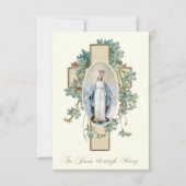 Carte Prière catholique à Jésus par Marie (Devant)