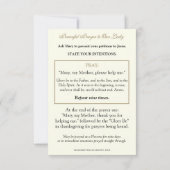 Carte Prière catholique à Jésus par Marie (Dos)