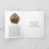 Carte Prière catholique Sainte-Charbel Sharbel (Intérieur)