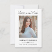 Carte Prière commémorative simple et moderne pour les fu (Devant)