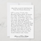 Carte Prière contre Pestilence Corona Virus Covid-19 (Dos)