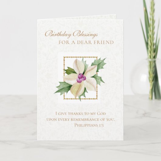 Carte Prière d'anniversaire catholique devant un crucifi (Devant)