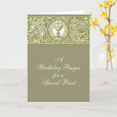 Carte Prière d'anniversaire Eucharistie Prière latine po (Fleur jaune)