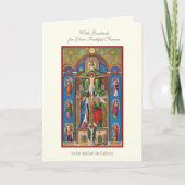 Carte Prière d'appréciation de la messe de la prêtrise (Devant)