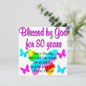 CARTE PRIÈRE DE 80E ANNIVERSAIRE (Debout devant)