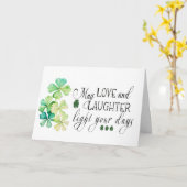 Carte Prière de bénédiction irlandaise Sainte-Patrick Bi (Fleur jaune)