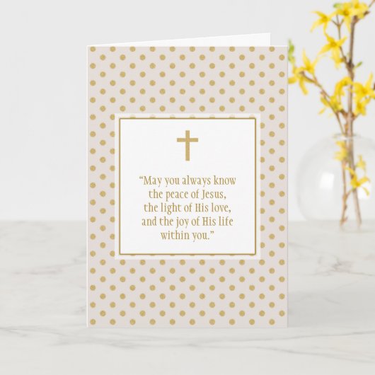 Carte Prière de communion (Fleur jaune)