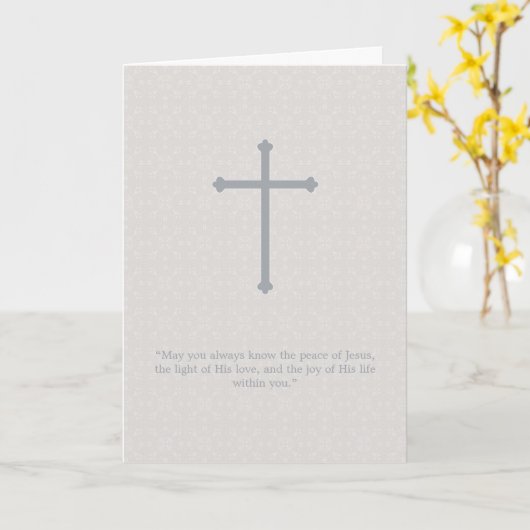 Carte Prière de communion (Fleur jaune)