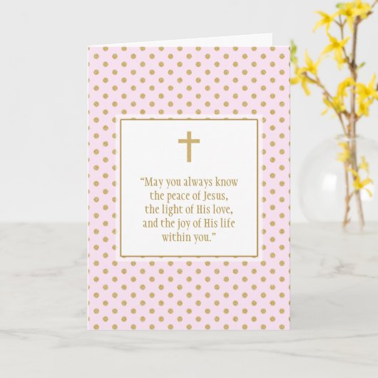 Carte Prière de communion (Fleur jaune)