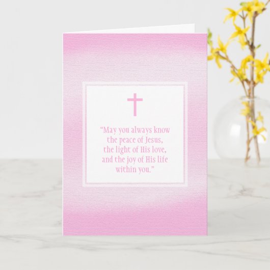 Carte Prière de communion (Fleur jaune)