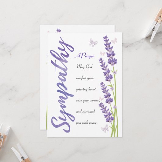 Carte Prière de compassion pour vous (Devant/Arrière en situation)