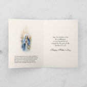 Carte Prière de la Fête des mères florales religieuses (Intérieur)