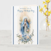 Carte Prière de la Fête des mères florales religieuses (Fleur jaune)