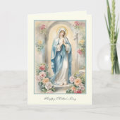 Carte Prière de la Fête des mères florales religieuses (Devant)