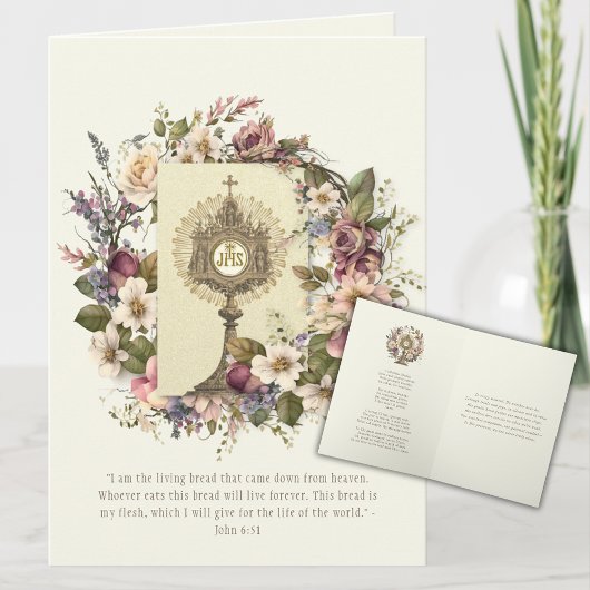 Carte Prière de l'Ecriture Hôte Catholique