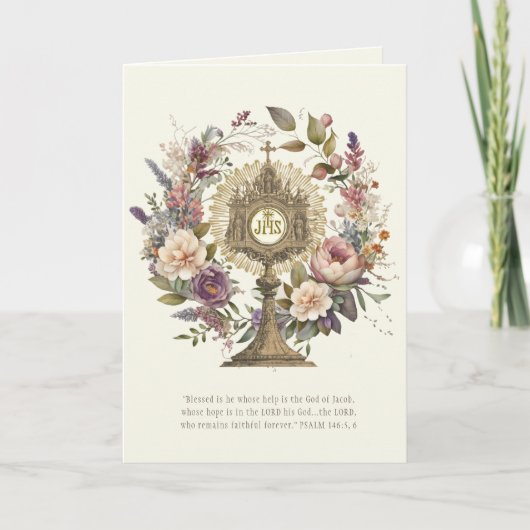 Carte Prière de l'Ecriture Hôte Catholique (Devant)