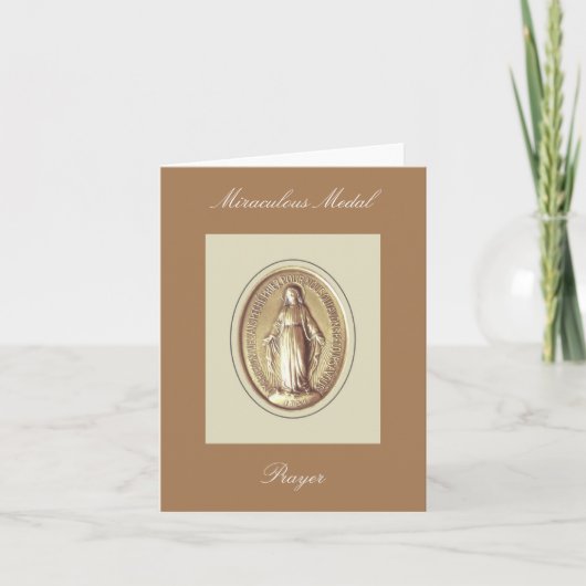 Carte Prière de médaille miraculeuse (Devant)