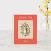 Carte Prière de médaille miraculeuse (Fleur jaune)