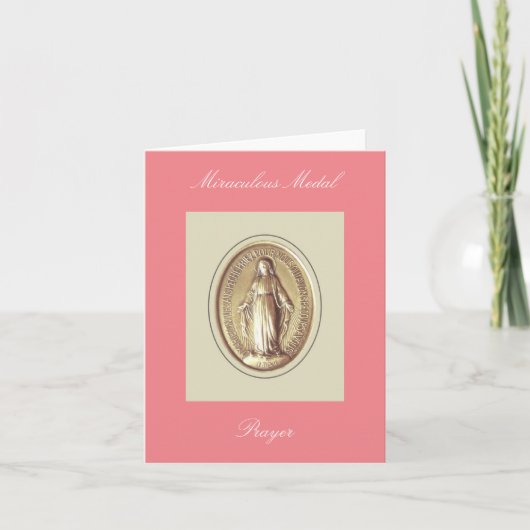 Carte Prière de médaille miraculeuse (Devant)