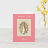 Carte Prière de médaille miraculeuse (Fleur jaune)