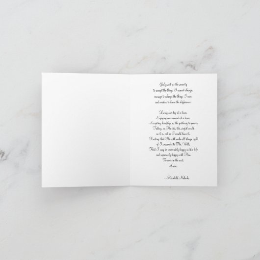 Carte Prière de sérénité (Intérieur)