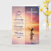 Carte Prière de sérénité Récupération en 12 étapes (Fleur jaune)