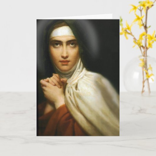 CARTE PRIÈRE DE ST TERESA D'AVILA (Fleur jaune)