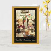 Carte Prière du dîner (Fleur jaune)