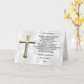 Carte Prière du Seigneur (blanche) (Fleur jaune)