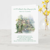 Carte Prière et bénédiction de la Saint Patrick (Fleur jaune)