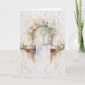 Carte Prière Eucharistique Catholique d'Aquarelle (Devant)