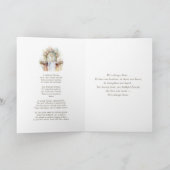 Carte Prière Eucharistique Catholique d'Aquarelle (Intérieur)