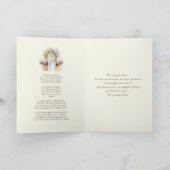 Carte Prière Eucharistique Catholique d'Aquarelle (Intérieur)