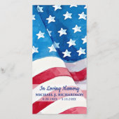 Carte Prière funéraire commémorative militaire Signet US (Devant)