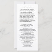 Carte Prière geez, amharique et anglaise ("Notre Dame") (Dos)