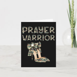 Carte Prière Guerrier Camo talons hauts Bow Faith Dieu J