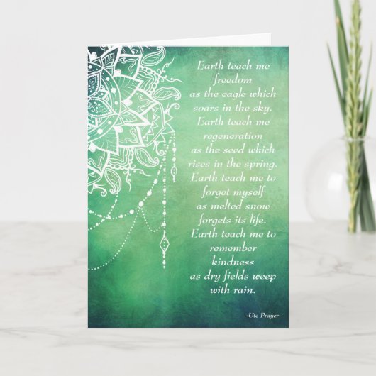 Carte Prière indienne pour la Terre (Devant)