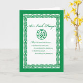 Carte Prière irlandaise Prière Jour de la Saint Patrick  (Fleur jaune)