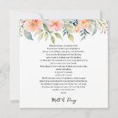 Carte Prière le jour de votre mariage (Devant)