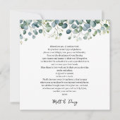 Carte Prière le jour de votre mariage (Devant)