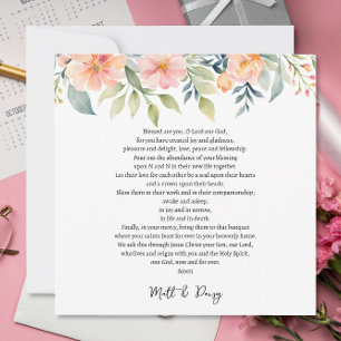 Carte Prière le jour de votre mariage