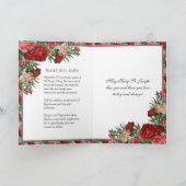 Carte Prière Memorare de Saint Joseph Jésus Roses Rouges (Intérieur)